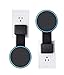 Feiyen Outlet Wall Mount Hanger Stand Holder Only for Dot 2nd Generation Without Mess Wires Or Screws, Compact Holder Case Plug in Kitchens, Bathroom and Bedroom (Black)