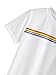 Romwe Women's Summer Rainbow Color Block Striped Crop Top School Girl Teen Tshirts White L