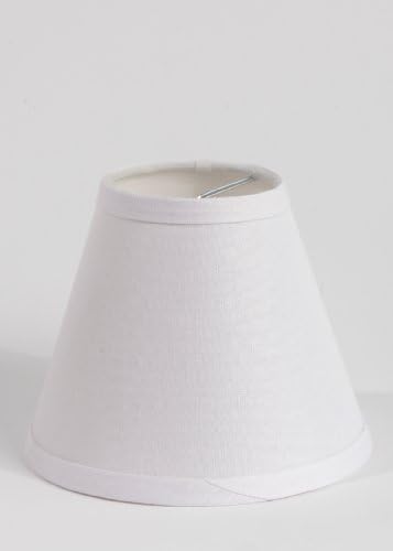 Urbanest Chandelier Pure Linen Shade, White, 3" x 6" x 5", Clip On
