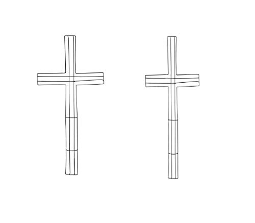 Floral Garden Cross Shaped Metal Wreath Form 2 Pack - Thumbnail 3