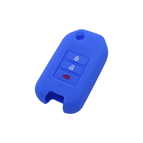BROVACS Silicone Cover Protector Case Holder Skin Jacket Compatible with HONDA 3 Button Flip Remote Key Fob CV9202 Deep Blue