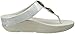FitFlop Women's Pierra Flip Flop, Silver, 7 M US