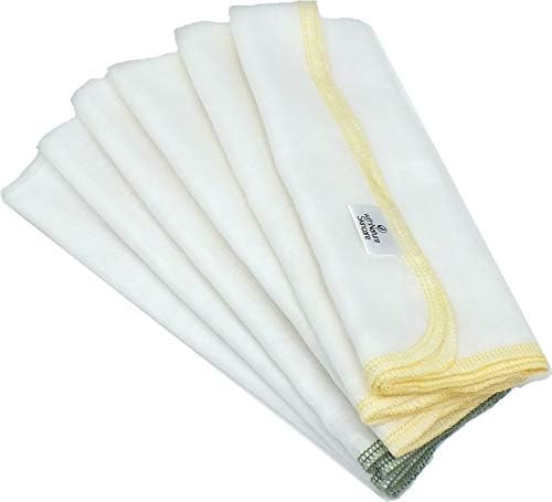 (Pack of 6) Multi-coloured Pure & Gentle Muslin Face Cloths, by WithNature Skincare