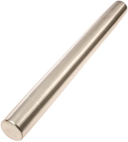 Professional French Rolling Pin for Baking - Smooth Stainless Steel Metal &amp; Tapered Design Best for Fondant, Pie Crust, Cookie &amp; Pastry Dough, for Bakers by Ultra Cuisine by Ultra Cuisine