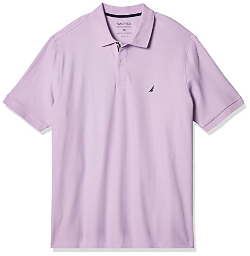 Nautica Herren Classic Fit Short Sleeve Solid Performance Deck Polo Shirt Polohemd, Lavendel, XL/Tall
