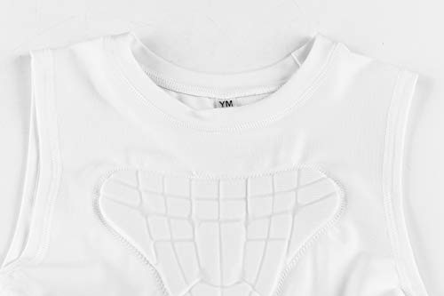image for TUOYR Padded Shirt Youth Boys Padded Compression Sports Protective T-S