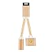 Gold Braided Lightning Cord to 3.5mm Headphone Jack Splitter Adapter & Charger Cable Converter for iPhone 7/ 7 Plus
