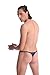 ONEFIT Men's Cotton Thongs G-string Underwear, Pack of 4, Small, Black