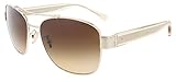 Coach Womens Sunglasses (HC7064) Gold/Brown Metal - Non-Polarized - 56mm