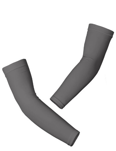 H2H SPORT Unisex Compression Fit Cooling Ribbing Arm Sleeves UV Protection Non-sewing