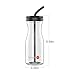 Simple HH Tritan BPA-Free Water Bottle with Straw 33oz Dishwasher-Safe Drinking Tumbler | Extra Wide Mouth w/Easy Twist Lid (Onyx)