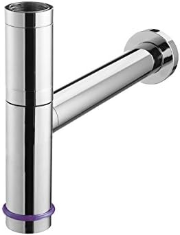 Wirquin Modern Decorative Bathroom Chrome Basin Trap Drain Siphon 5/4" Teox