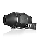 AC Infinity CLOUDLINE T4, Quiet 4" Inline Duct Fan with Temperature Humidity Controller - Ventilation Exhaust Fan for Heating Cooling Booster, Grow Tents, Hydroponics