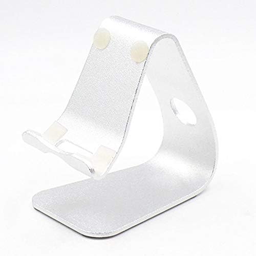 CamKpell Universal Non-slip Phone Stand Creative Adjustable Aluminum Alloy Desktop Holder Portable Mobile Phone Stand - Silver