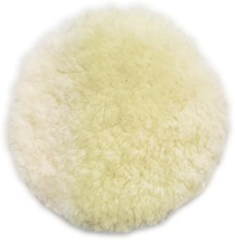Astron Top Lambs Wool Polishing Pad, 6-Inch, Hook &amp; Loop, Compound Cutting &amp; Polishing, for Random Orbital Sander, WC6V1