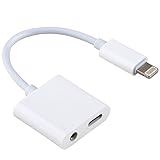 iPhone 7 Headphones Adapter iPhone 7 Lightning audio + charging adapter iPhone 7/7 Plus Dual Function Headphones Adapter And Charge Adapter By CloudWave(White)