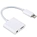 iPhone 7 Headphones Adapter iPhone 7 Lightning audio + charging adapter iPhone 7/7 Plus Dual Function Headphones Adapter And Charge Adapter By CloudWave(White)