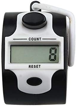 MACHSWON Electronic Counter,5 Digital LCD Electronic Manual Finger Counter,Hand Tally Counters For Running,Golf,Sport,Event,Football White