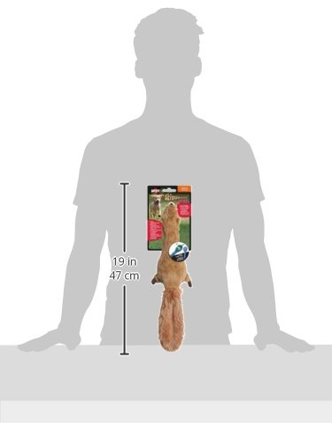 Ethical 5735 Skinneeez Plus-Squirrel Stuffing-Less Dog Toy, 15-Inch
