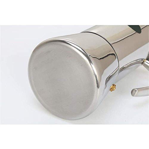 YAeele 300ML 6-Cup Edelstahl Stovetop Moka Espressomaschine Espressokocher Moka Pot Breite Bottom Home Hand Kaffee-Tee… – Bild 7