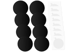 8 PCS Metal Plate with Adhesive, 40mm Round Black Universal Mount Metal Plates Replacement Kit, 3M Adhesive Thin Steel Cell P