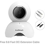 WiFi Camera EraSmart IP Security Camera| 1080P HD Video Recording with Pan Tilt, IR Night Vision, Records 24h &amp; 2-Way Audio | Baby Monitor, Elderly, Dogs, Pets, Nanny Cam (1080P)