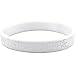 Body Candy Customizable White Silicone Style 2 Stretch Personalized Message Bracelet