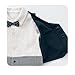 AJia Gentleman Style Baby Boys Romper&MAGA&Bowtie 3 Pieces Clothes Suit 2 Color (80(6-12 Month), Blue)