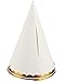 Party Hats - 12-Pack Cone Hats for Kids Birthday Party, Celebration Event - Party Accessories, Decorative Party Supplies, Gold Scalloped Trim, 6 x 8.7 x 6.2 Inches, Gold and White