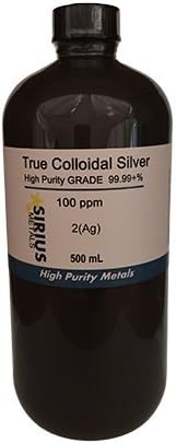 True Colloidal Silver (No Chemicals) - 500 mL of 100 ppm BPA-free plastic