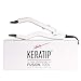 White Fusion Tool by The Hair Shop - Keratin Glue Melting Fine Tip Connector for U-Tip Hair Extensions, Matte Black Ergonomic Patented Design - Professional Salon Glue Heat Tool for Keratip Extensions