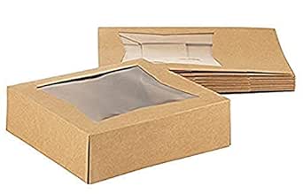 Kraft - Caja para ventanas de papel, 10 unidades, cartón kraft ...