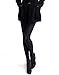 HDE Women's Winter Stockings Cable Knit Footed Tights (Black)