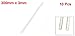 uxcell 10 Pcs Stainless Steel 300x3mm Round Rod for RC Airplane