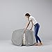 Big Joe Fuf Large Foam Filled Bean Bag Chair with Removable Cover, Fog Lenox, Durable Woven Polyester, 4 feet Big