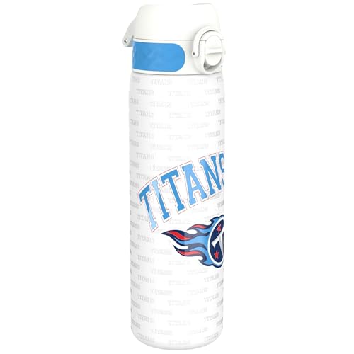 ion8 NFL Tennessee Titans Leichte Edelstahl Trinkflasche, 600 ml/20 oz, nicht isoliert, auslaufsicher, leicht zu öffnen, sicherer Verschluss, spülmasc