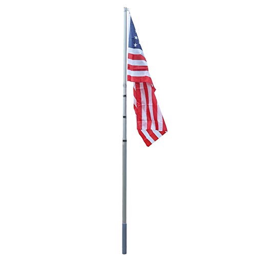GiODLCE Extendable Aluminum Alloy Retractable Windsock Flag Pole Decoration Tool - Thumbnail 4