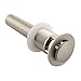 Angle Simple Bathroom Sink Drain with Overflow, Brass Pop Up Sink Drain Stopper Brushed Nickel