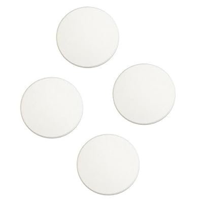 3¼" White Vinyl Door Knob Wall Shield Protector, 4 Pcs.