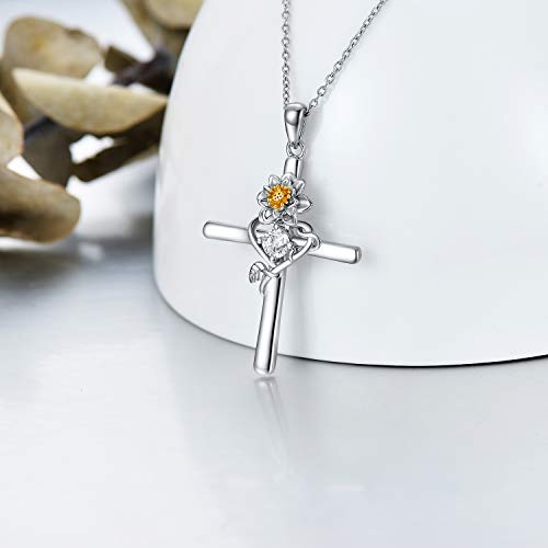 Colgar Colgantes De Cruz Cruz De Plata Mujer Collar De Plata De Ley 925 Con Cruz - Joyería Delicada Para Mujeres Y Niñas Cadena Y Crucifijo Plata Crucifijo Hombre