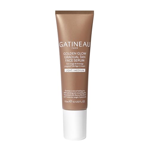 GATINEAU Golden Glow Gradual Tan Face Serum - 10ml, Hyaluronic Acid & Marine Bio-Retinol, Smooths Complexion, Plumped and Radiant Glow, Suitable for Sensitive Skin, Light/Medium