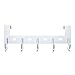 Gulevy Mini 5 Hook Over The Door Hook Organizer Rack - Silver