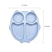 HM-tech 4pcs Bamboo Divided Plates for Baby Feeding, Toddler Plates, Tableware for Baby Toddler Kids Bamboo Toddler Dishes & Dinnerware Sets,Cute Owl
