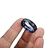 Tungary 7mm Mens Black Matte Finish Tungsten Carbide Rings Blue Groove Wedding Band Engraved Size 6 to 14