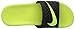 Nike Men's Benassi Solarsoft Slide Athletic Sandal, Black/Volt, 8 D(M) US