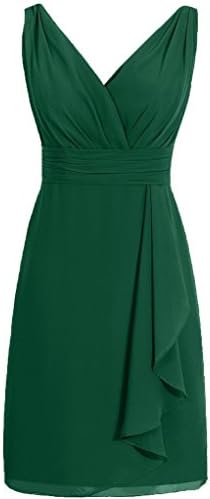 ELLAGOWNS V-neck Short Sexy Formal Dress Prom Gown Green US 18W