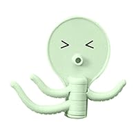 Colorido Cute Cartoon Octopus Kitchen Bathroom Strong Adhesive Towel Hook Wall Hanger Size Medium (Green)