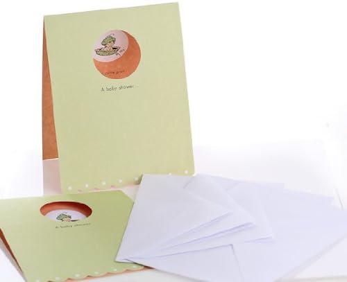 Cutie Pie Baby Shower Invitation Cards and Envelopes - Package of 30 Cards and 30 Envelopes
