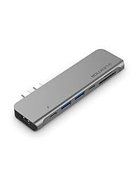 LENTION USB C Hub portátil con 40Gbps Thunderbolt 3, 100W de potencia, 4K HDMI, 2 USB 3.0, Lector de tarjetas SD   Micro, Adaptador de datos tipo C para 2018 2016 MacBook Pro 13 15, 2018 Nuevo Mac Air (espacio gris)
