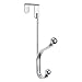 iDesign York Lyra Over the Door Organizer Hooks for Coats, Hats, Robes, Towels - Dual Hook, Chrome